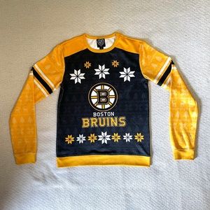NHL Licensed Boston Bruins Christmas Sweater. Small.